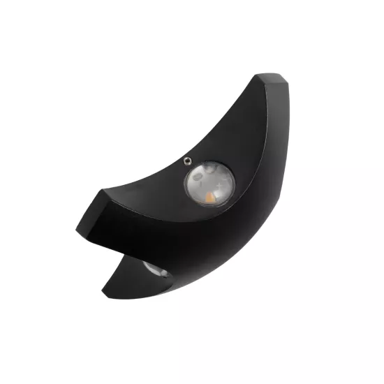 SPARK 60683 Μοντέρνο Φωτιστικό Τοίχου - Απλίκα LED 8W 1000lm 30° AC 220-240V Αδιάβροχο IP65 Θερμό Λευκό 2700K - CREE XPE Chip & TÜV SÜD Driver - Μαύρο Ματ - Μ14.5 x Π5 x Υ14.5cm - 5 Χρόνια Εγγύηση