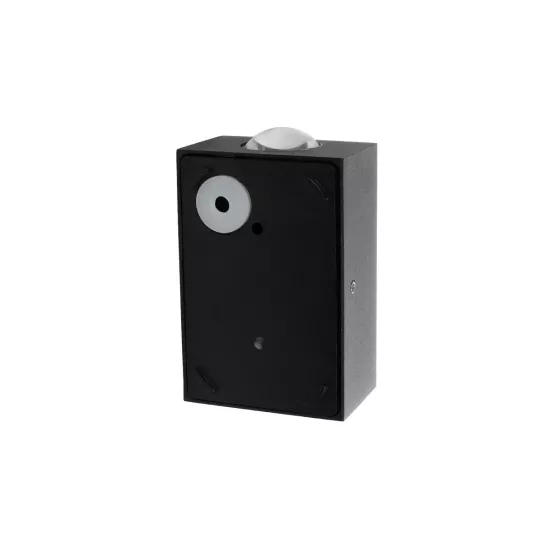 HIKARI 60685 Μοντέρνο Φωτιστικό Τοίχου - Απλίκα LED 4W 500lm 30° AC 220-240V Αδιάβροχο IP65 Θερμό Λευκό 2700K - CREE XPE Chip & TÜV SÜD Driver - Μαύρο Ματ - Μ6 x Π4 x Υ10.5cm - 5 Χρόνια Εγγύηση