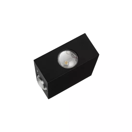 HIKARI 60686 Μοντέρνο Φωτιστικό Τοίχου - Απλίκα LED 8W 1000lm 30° AC 220-240V Αδιάβροχο IP65 Θερμό Λευκό 2700K - CREE XPE Chip & TÜV SÜD Driver - Μαύρο Ματ - Μ9 x Π4 x Υ9cm - 5 Χρόνια Εγγύηση