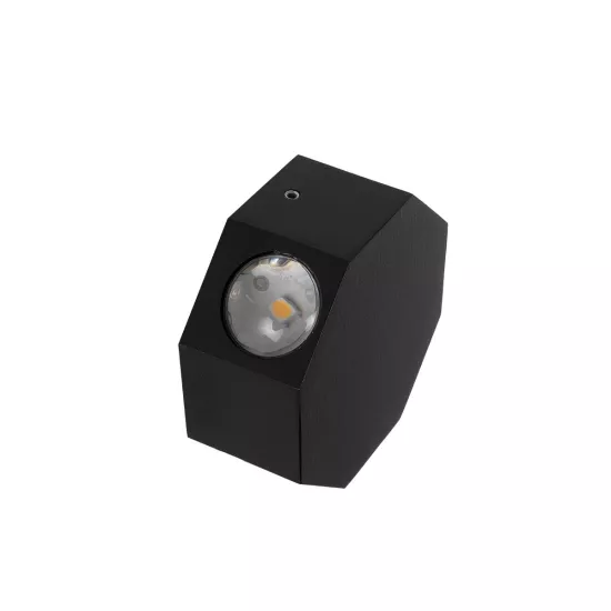 HIKARI 60687 Μοντέρνο Φωτιστικό Τοίχου - Απλίκα LED 8W 1000lm 30° AC 220-240V Αδιάβροχο IP65 Θερμό Λευκό 2700K - CREE XPE Chip & TÜV SÜD Driver - Μαύρο Ματ - Μ10 x Π4 x Υ10cm - 5 Χρόνια Εγγύηση