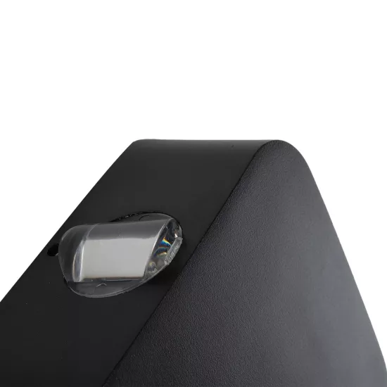 LUZ 60688 Μοντέρνο Φωτιστικό Τοίχου - Απλίκα LED 8W 1000lm 10° AC 220-240V Αδιάβροχο IP65 Θερμό Λευκό 2700K - CREE XPE Chip & TÜV SÜD Driver - Μαύρο Ματ - Μ13.5 x Π4.5 x Υ13.5cm - 5 Χρόνια Εγγύηση