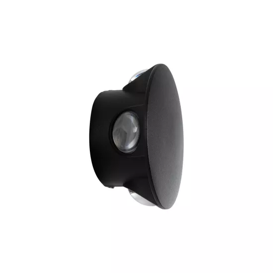 SOL 60689 Μοντέρνο Φωτιστικό Τοίχου - Απλίκα LED 8W 1000lm 30° AC 220-240V Αδιάβροχο IP65 Θερμό Λευκό 2700K - CREE XPE Chip & TÜV SÜD Driver - Μαύρο Ματ - Μ10 x Π5 x Υ10cm - 5 Χρόνια Εγγύηση