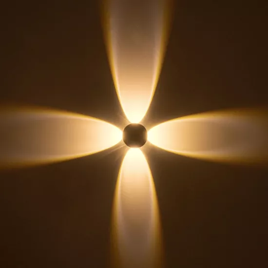 SOL 60689 Μοντέρνο Φωτιστικό Τοίχου - Απλίκα LED 8W 1000lm 30° AC 220-240V Αδιάβροχο IP65 Θερμό Λευκό 2700K - CREE XPE Chip & TÜV SÜD Driver - Μαύρο Ματ - Μ10 x Π5 x Υ10cm - 5 Χρόνια Εγγύηση