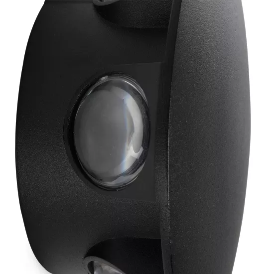 SOL 60690 Μοντέρνο Φωτιστικό Τοίχου - Απλίκα LED 12W 1500lm 30° AC 220-240V Αδιάβροχο IP65 Θερμό Λευκό 2700K - CREE XPE Chip & TÜV SÜD Driver - Μαύρο Ματ - Μ12 x Π5.5 x Υ12cm - 5 Χρόνια Εγγύηση