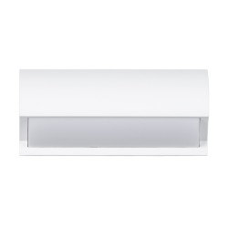 HORIZON 60691 Μοντέρνο Φωτιστικό Τοίχου - Απλίκα LED 15W 1575lm 120° AC 220-240V Αδιάβροχο IP65 Φυσικό Λευκό 4500K - Bridgelux SMD Chip - Λευκό Ματ - Μ23.5 x Π11 x Υ10cm - 3 Χρόνια Εγγύηση