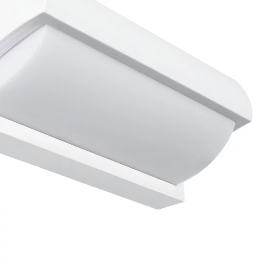 HORIZON 60691 Μοντέρνο Φωτιστικό Τοίχου - Απλίκα LED 15W 1575lm 120° AC 220-240V Αδιάβροχο IP65 Φυσικό Λευκό 4500K - Bridgelux SMD Chip - Λευκό Ματ - Μ23.5 x Π11 x Υ10cm - 3 Χρόνια Εγγύηση