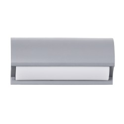 HORIZON 60692 Μοντέρνο Φωτιστικό Τοίχου - Απλίκα LED 15W 1575lm 120° AC 220-240V Αδιάβροχο IP65 Φυσικό Λευκό 4500K - Bridgelux SMD Chip - Γκρι Ματ - Μ23.5 x Π11 x Υ10cm - 3 Χρόνια Εγγύηση