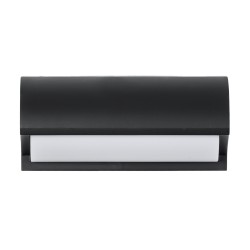 HORIZON 60693 Μοντέρνο Φωτιστικό Τοίχου - Απλίκα LED 15W 1575lm 120° AC 220-240V Αδιάβροχο IP65 Φυσικό Λευκό 4500K - Bridgelux SMD Chip - Μαύρο Ματ - Μ23.5 x Π11 x Υ10cm - 3 Χρόνια Εγγύηση