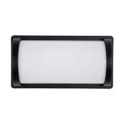 CELESTIAL 60696 Μοντέρνο Φωτιστικό Τοίχου - Απλίκα LED 15W 1575lm 120° AC 220-240V Αδιάβροχο IP65 Φυσικό Λευκό 4500K - Bridgelux SMD Chip - Μαύρο Ματ - Μ26 x Π9 x Υ13.5cm - 3 Χρόνια Εγγύηση