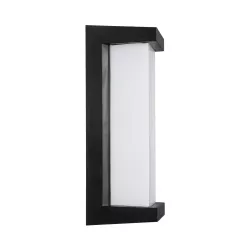 LOFT 60758 Μοντέρνο Φωτιστικό Τοίχου - Απλίκα LED 18W 1890lm 120° AC 220-240V Αδιάβροχο IP65 Φυσικό Λευκό 4500K - Bridgelux SMD Chip - Μαύρο Ματ - Μ24.5 x Π11 x Υ9.5cm - 3 Χρόνια Εγγύηση