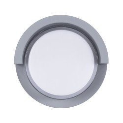 APEX 60765 Μοντέρνο Φωτιστικό Τοίχου - Απλίκα LED 10W 1050lm 120° AC 220-240V Αδιάβροχο IP65 Φυσικό Λευκό 4500K - Bridgelux SMD Chip - Γκρι - Μ17 x Π17 x Υ9cm - 3 Χρόνια Εγγύηση