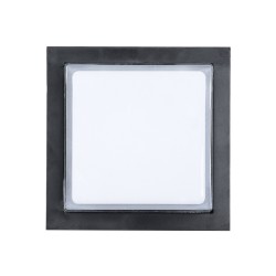 NEXUS 60767 Μοντέρνο Φωτιστικό Τοίχου - Απλίκα LED 10W 1050lm 120° AC 220-240V Αδιάβροχο IP65 Φυσικό Λευκό 4500K - Bridgelux SMD Chip - Μαύρο Ματ - Μ17 x Π17 x Υ9cm - 3 Χρόνια Εγγύηση