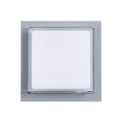 NEXUS 60768 Μοντέρνο Φωτιστικό Τοίχου - Απλίκα LED 10W 1050lm 120° AC 220-240V Αδιάβροχο IP65 Φυσικό Λευκό 4500K - Bridgelux SMD Chip - Γκρι - Μ17 x Π17 x Υ9cm - 3 Χρόνια Εγγύηση