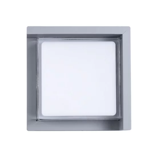 APEX 60771 Μοντέρνο Φωτιστικό Τοίχου - Απλίκα LED 10W 1050lm 120° AC 220-240V Αδιάβροχο IP65 Φυσικό Λευκό 4500K - Bridgelux SMD Chip - Γκρι - Μ17 x Π17 x Υ9cm - 3 Χρόνια Εγγύηση
