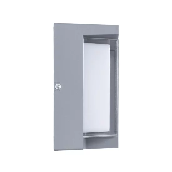 APEX 60771 Μοντέρνο Φωτιστικό Τοίχου - Απλίκα LED 10W 1050lm 120° AC 220-240V Αδιάβροχο IP65 Φυσικό Λευκό 4500K - Bridgelux SMD Chip - Γκρι - Μ17 x Π17 x Υ9cm - 3 Χρόνια Εγγύηση