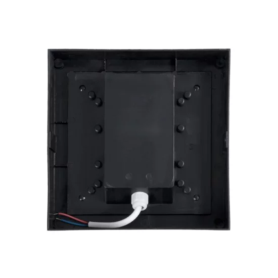 APEX 60771 Μοντέρνο Φωτιστικό Τοίχου - Απλίκα LED 10W 1050lm 120° AC 220-240V Αδιάβροχο IP65 Φυσικό Λευκό 4500K - Bridgelux SMD Chip - Γκρι - Μ17 x Π17 x Υ9cm - 3 Χρόνια Εγγύηση