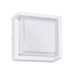 APEX 60772 Μοντέρνο Φωτιστικό Τοίχου - Απλίκα LED 10W 1050lm 120° AC 220-240V Αδιάβροχο IP65 Φυσικό Λευκό 4500K - Bridgelux SMD Chip - Λευκό Ματ - Μ17 x Π17 x Υ9cm - 3 Χρόνια Εγγύηση