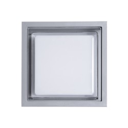 MAJESTIC 60774 Μοντέρνο Φωτιστικό Τοίχου - Απλίκα LED 10W 1050lm 120° AC 220-240V Αδιάβροχο IP65 Φυσικό Λευκό 4500K - Bridgelux SMD Chip - Γκρι - Μ17 x Π17 x Υ9cm - 3 Χρόνια Εγγύηση