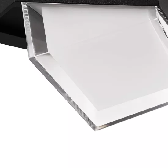 EMPIRE 60780 Μοντέρνο Φωτιστικό Τοίχου - Απλίκα LED 12W 1260lm 120° AC 220-240V Αδιάβροχο IP65 Φυσικό Λευκό 4500K - Bridgelux SMD Chip & TÜV SÜD Driver - Μαύρο Ματ - Μ18.5 x Π10 x Υ17.5cm - 3 Χρόνια Εγγύηση