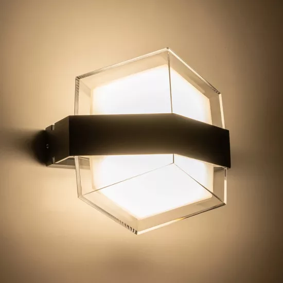 EMPIRE 60780 Μοντέρνο Φωτιστικό Τοίχου - Απλίκα LED 12W 1260lm 120° AC 220-240V Αδιάβροχο IP65 Φυσικό Λευκό 4500K - Bridgelux SMD Chip & TÜV SÜD Driver - Μαύρο Ματ - Μ18.5 x Π10 x Υ17.5cm - 3 Χρόνια Εγγύηση