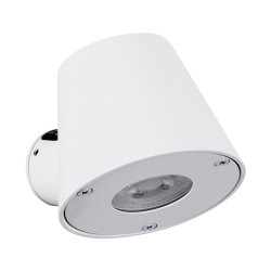 GARDENIA 60793 Μοντέρνο Φωτιστικό Τοίχου - Απλίκα με Ντουί 1 x GU10 AC 220-240V Αδιάβροχο IP65 - Λευκό Ματ - Μ9.5 x Π13 x Υ7.7cm