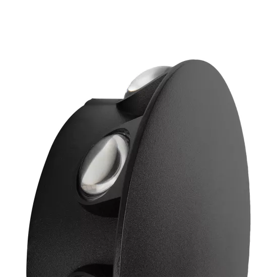 SOL 60796 Μοντέρνο Φωτιστικό Τοίχου - Απλίκα LED 16W 2000lm 30° AC 220-240V Αδιάβροχο IP65 Θερμό Λευκό 2700K - CREE XPE Chip & TÜV SÜD Driver - Μαύρο Ματ - Μ16 x Π5.5 x Υ16cm - 5 Χρόνια Εγγύηση