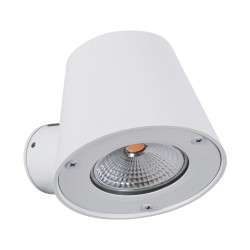 GARDENIA 60797 Μοντέρνο Φωτιστικό Τοίχου - Απλίκα LED 7W 700lm 60° AC 220-240V Αδιάβροχο IP65 Θερμό Λευκό 2700K - Bridgelux COB Chip & TÜV SÜD Driver - Λευκό Ματ - Μ9.5 x Π13 x Υ7.7cm - 5 Χρόνια Εγγύηση