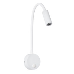 GOOSE 60876 Μοντέρνο Φωτιστικό Τοίχου - Απλίκα Ξενοδοχείου Reading Light LED 3W 300lm 36° AC 220-240V IP20 Φυσικό Λευκό 4500K - CREE XPE Chip & TÜV SÜD Driver - Λευκό Ματ - Μ6.5 x Π15 x Υ24.5cm - 3 Χρόνια Εγγύηση