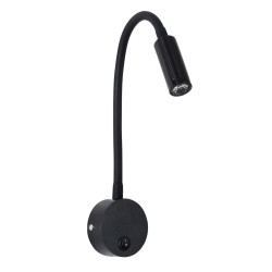 GOOSE 60878 Μοντέρνο Φωτιστικό Τοίχου - Απλίκα Ξενοδοχείου Reading Light LED 3W 300lm 36° AC 220-240V IP20 Φυσικό Λευκό 4500K - CREE XPE Chip & TÜV SÜD Driver - Μαύρο Ματ - Μ6.5 x Π15 x Υ24.5cm - 3 Χρόνια Εγγύηση