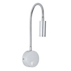 GOOSE 60879 Μοντέρνο Φωτιστικό Τοίχου - Απλίκα Ξενοδοχείου Reading Light LED 3W 300lm 36° AC 220-240V IP20 Φυσικό Λευκό 4500K - CREE XPE Chip & TÜV SÜD Driver - Νίκελ Βούρτσας - Μ6.5 x Π15 x Υ24.5cm - 3 Χρόνια Εγγύηση