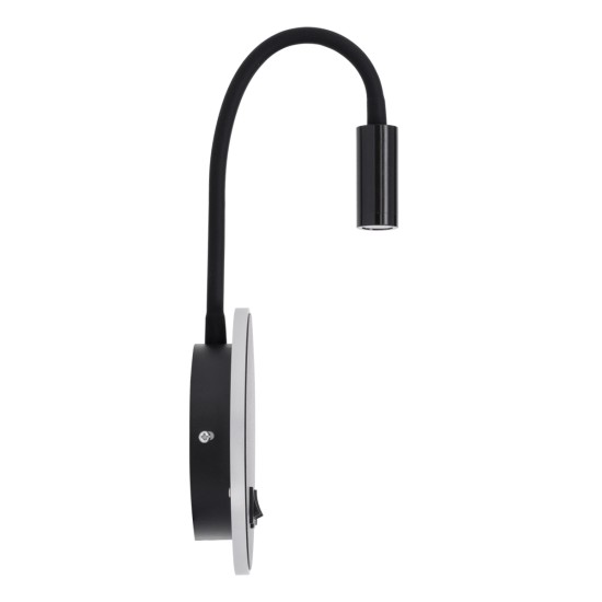 GOOSE 60883 Μοντέρνο Φωτιστικό Τοίχου - Απλίκα Ξενοδοχείου Bed Side LED 6W 600lm 36° & 360° AC 220-240V - Reading Light & 360° Κρυφός Φωτισμός - Φορτιστής USB 3A - Μ15.5 x Π15 x Υ30.5cm - Φυσικό Λευκό 4500K - Μαύρο - 3 Xρόνια Εγγύηση GOOSE 60883 Μοντέρνο Φωτιστικό Τοίχου - Απλίκα Ξενοδοχείου Bed Side LED 6W 600lm 36° & 360° AC 220-240V - Reading Light & 360° Κρυφός Φωτισμός - Φορτιστής USB 3A - Μ15.5 x Π15 x Υ30.5cm - Φυσικό Λευκό 4500K - Μαύρο - 3 Xρόνια Εγγύηση