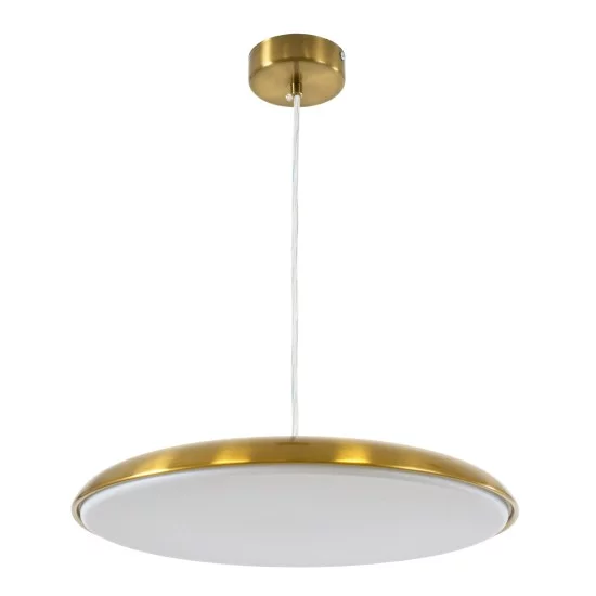 BARON 60887 Κρεμαστή Πλαφονιέρα Οροφής LED CCT 24W 2880lm 120° AC 220-240V - Εναλλαγή Φωτισμού μέσω Διακόπτη On/Off All In One Ψυχρό 6000k+Φυσικό 4500k+Θερμό 2700k Φ40 x Υ10cm - Χρυσό Πλατίνα - 3 Years Warranty BARON 60887 Κρεμαστή Πλαφονιέρα Οροφής LED CCT 24W 2880lm 120° AC 220-240V - Εναλλαγή Φωτισμού μέσω Διακόπτη On/Off All In One Ψυχρό 6000k+Φυσικό 4500k+Θερμό 2700k Φ40 x Υ10cm - Χρυσό Πλατίνα - 3 Years Warranty