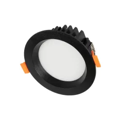WATERA 60897 Χωνευτό Downlight Σποτ Panel Μπάνιου & WC LED 12W 1500lm 120° AC 220-240V Αδιάβροχο IP54 Ρυθμιζόμενο Λευκό CCT με Διακόπτη στο Σώμα 2700K/4500K/6000K Dimmable - Lumileds SMD Chip & TÜV SÜD Driver - Μαύρο Ματ - Μ10.8 x Π10.8 x Υ3.2cm /