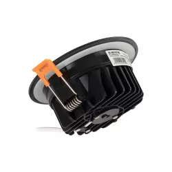 WATERA 60897 Χωνευτό Downlight Σποτ Panel Μπάνιου & WC LED 12W 1500lm 120° AC 220-240V Αδιάβροχο IP54 Ρυθμιζόμενο Λευκό CCT με Διακόπτη στο Σώμα 2700K/4500K/6000K Dimmable - Lumileds SMD Chip & TÜV SÜD Driver - Μαύρο Ματ - Μ10.8 x Π10.8 x Υ3.2cm /