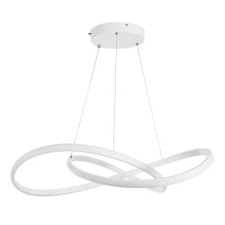 DEXTER 60914 Μοντέρνο Κρεμαστό Φωτιστικό Οροφής LED 90W 10080lm 300° AC 220-240V IP20 Ρυθμιζόμενο Λευκό CCT με Χειριστήριο από 2700K έως 6000K Dimmable - Lumileds SMD Chip - Λευκό Ματ - Μ73 x Π73 x Υ16cm - 3 Χρόνια Εγγύηση