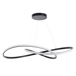 DEXTER 60917 Μοντέρνο Κρεμαστό Φωτιστικό Οροφής LED 120W 13440lm 300° AC 220-240V IP20 Ρυθμιζόμενο Λευκό CCT με Χειριστήριο από 2700K έως 6000K Dimmable - Lumileds SMD Chip - Μαύρο Ματ - Μ103 x Π103 x Υ22cm - 3 Χρόνια Εγγύηση