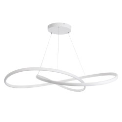 DEXTER 60918 Μοντέρνο Κρεμαστό Φωτιστικό Οροφής LED 120W 13440lm 300° AC 220-240V IP20 Ρυθμιζόμενο Λευκό CCT με Χειριστήριο από 2700K έως 6000K Dimmable - Lumileds SMD Chip - Λευκό Ματ - Μ103 x Π103 x Υ22cm - 3 Χρόνια Εγγύηση