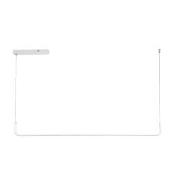 LINARIA 60922 Μοντέρνο Κρεμαστό Φωτιστικό Οροφής LED 36W 4150lm 200° AC 220-240V IP20 Ρυθμιζόμενο Λευκό CCT με Χειριστήριο από 2700K έως 6000K Dimmable - Lumileds SMD Chip - Λευκό Ματ - Μ120 x Π2 x Υ10cm - 3 Χρόνια Εγγύηση