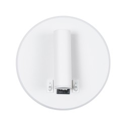 LADY-R 60939 Μοντέρνο Φωτιστικό Τοίχου - Απλίκα Ξενοδοχείου Reading Light με Φορτιστή USB 3A LED 6W 600lm 36° & 360° AC 220-240V IP20 Φυσικό Λευκό 4500K - Bridgelux COB & TÜV SÜD Driver - Λευκό Ματ - Μ15 x Π15 x Υ17cm - 3 Χρόνια Εγγύηση