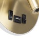 LADY-R 60940 Μοντέρνο Φωτιστικό Τοίχου - Απλίκα Ξενοδοχείου Bed Side LED 6W 600lm 36° & 360° AC 220-240V - Reading Light & Κρυφός Φωτισμός - Φορτιστής USB 3A - Φ15 x Υ7cm - Φυσικό Λευκό 4500K - Χρυσό Βούρτσας - 3 Χρόνια Εγγύηση LADY-R 60940 Μοντέρνο Φωτιστικό Τοίχου - Απλίκα Ξενοδοχείου Bed Side LED 6W 600lm 36° & 360° AC 220-240V - Reading Light & Κρυφός Φωτισμός - Φορτιστής USB 3A - Φ15 x Υ7cm - Φυσικό Λευκό 4500K - Χρυσό Βούρτσας - 3 Χρόνια Εγγύηση