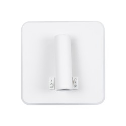 LADY-S 60943 Μοντέρνο Φωτιστικό Τοίχου - Απλίκα Ξενοδοχείου Reading Light με Φορτιστή USB 3A LED 6W 600lm 36° & 360° AC 220-240V IP20 Φυσικό Λευκό 4500K - Bridgelux COB Chip & TÜV SÜD Driver - Λευκό Ματ - Μ15 x Π15 x Υ7cm - 3 Χρόνια Εγγύηση