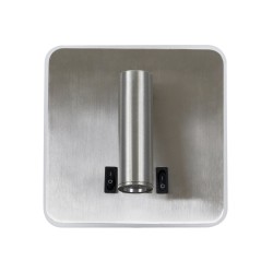 LADY-S 60945 Μοντέρνο Φωτιστικό Τοίχου - Απλίκα Ξενοδοχείου Reading Light με Φορτιστή USB 3A LED 6W 600lm 36° & 360° AC 220-240V IP20 Φυσικό Λευκό 4500K - Bridgelux COB Chip & TÜV SÜD Driver - Νίκελ Βούρτσας - Μ15 x Π15 x Υ7cm - 3 Χρόνια Εγγύηση