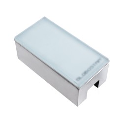 CYBOLITHOS 60952 Χωνευτό Αρχιτεκτονικο Φωτιστικό Σποτ Δαπέδου LED 4W 340lm 120° DC 24V Αδιάβροχο IP68 IK06 Μπλε Dimmable - Bridgelux SMD Chip - Γαλακτερό Tempered Glass & Ανοξείδωτο Ατσάλι SS316 - Μ20 x Π10x Υ8cm / Q20 x 10cm - 3 Χρόνια Εγγύηση