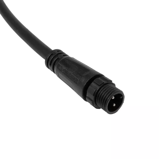 CONNECTOR 60955 2 Pin Καλώδιο/Επέκταση Ι 1 Μέτρου με Είσοδο 1 x Αρσενικό Βύσμα & Έξοδο 1 x Θηλυκό Βύσμα Αδιάβροχο IP68 - Μαύρο - Μ100 x Π1.5 x Υ1.5cm