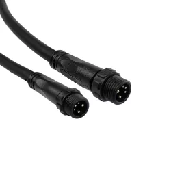CONNECTOR 60957 5 Pin Καλώδιο/Επέκταση Τ 1 Μέτρου με Είσοδο 1 x Αρσενικό Βύσμα & Έξοδο 2 x Θηλυκά Βύσματα Αδιάβροχο IP68 - Μαύρο - Μ100 x Π52 x Υ2cm