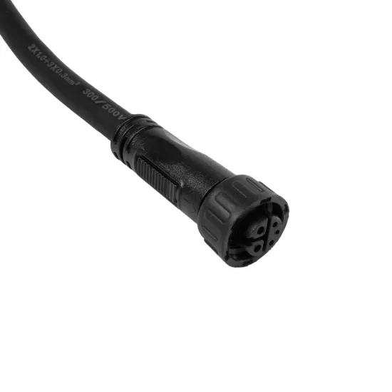 CONNECTOR 60957 5 Pin Καλώδιο/Επέκταση Τ 1 Μέτρου με Είσοδο 1 x Αρσενικό Βύσμα & Έξοδο 2 x Θηλυκά Βύσματα Αδιάβροχο IP68 - Μαύρο - Μ100 x Π52 x Υ2cm