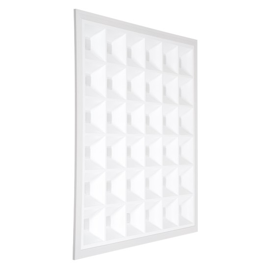 ZEUS 60968 Χωνευτό LED Panel 60x60cm 48W 7440lm 120° CRI≥86Ra UGR<19 Anti-Glare Shield Diffuser AC 220-240V IP44 Μ60 x Π60 x Υ3.3cm - Ψυχρό Λευκό 6000K - Bridgelux High Lumen Chips - TÜV Certified Driver - 5 Years Warranty