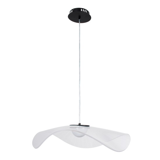 ACRYLICA 60975 Κρεμαστό Φωτιστικό Οροφής Design LED CCT 20W 2240lm 360° AC 220-240V - Εναλλαγή Φωτισμού μέσω Διακόπτη On/Off All In One Ψυχρό 6000k+Φυσικό 4500k+Θερμό 2700k Φ60cm - Μαύρο με Διάφανο Laser Designed Plexiglass - 3 Years Warranty ACRYLICA 60975 Κρεμαστό Φωτιστικό Οροφής Design LED CCT 20W 2240lm 360° AC 220-240V - Εναλλαγή Φωτισμού μέσω Διακόπτη On/Off All In One Ψυχρό 6000k+Φυσικό 4500k+Θερμό 2700k Φ60cm - Μαύρο με Διάφανο Laser Designed Plexiglass - 3 Years Warranty