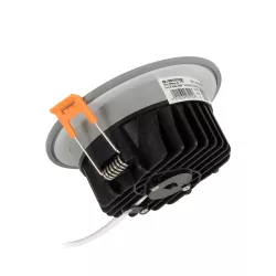 WATERA 60986 Χωνευτό Downlight Σποτ Panel Μπάνιου & WC LED 12W 1500lm 120° AC 220-240V Αδιάβροχο IP54 Ρυθμιζόμενο Λευκό CCT με Διακόπτη στο Σώμα 2700K/4500K/6000K Dimmable - Lumileds SMD Chip & TÜV SÜD Driver - Γκρι Ανθρακί Ματ - Μ10.8 x Π10.8 x Υ