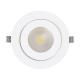 LEXIS JOINT 60988 Χωνευτό LED Κινούμενο Spot Downlight 12W 1200lm 45° AC 220-240V IP44 Φ15.8cm x Υ4.1cm - Στρόγγυλο - Λευκό - Φυσικό Λευκό 4500K - Bridgelux Chip - TÜV Certified Driver - 5 Years Warranty